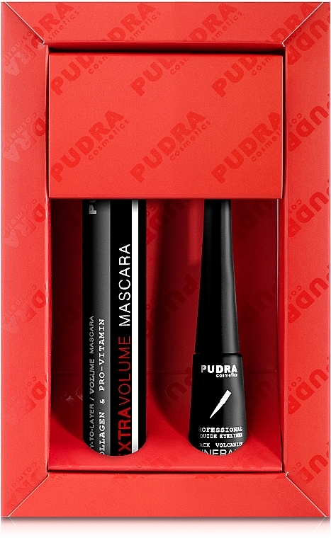 Set - Pudra Cosmetics Try It Kit (mascara/10ml + pencil/3ml) — photo N2