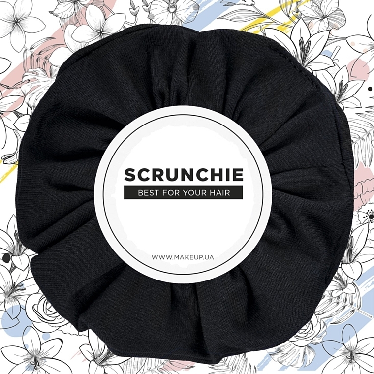 Hair Scrunchie Denim, black "Denim Classic" - MAKEUP Hair Accessories — photo N5