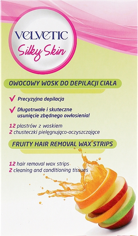 Body Depilation Strips "Fruits" - Velvetic Fruty Hair Removal Wax Strips — photo N9