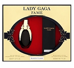 Fragrances, Perfumes, Cosmetics Lady Gaga Fame Black Fluid - Set (edp/30ml + b/lot/200ml)