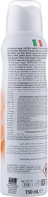 Antiperspirant Spray - Malizia Fresh Care Dry Deodorant Spray — photo N11