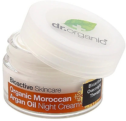 Night Body Cream "Moroccan Argan Oil" - Dr. Organic Bioactive Skincare Organic Moroccan Argan Oil Night Cream — photo N1