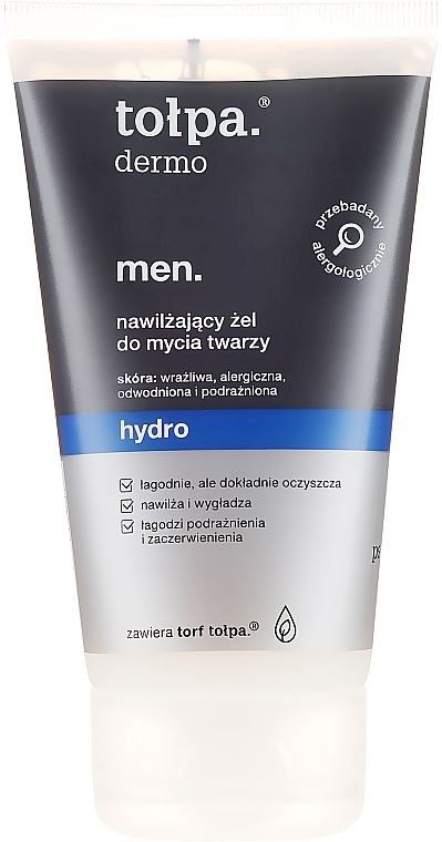 Moisturizing Face Wash Gel - Tolpa Dermo Men Hydro Moisturising Gel Wash — photo N1