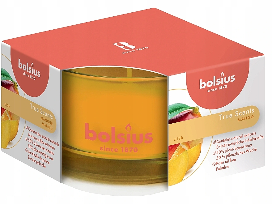 Mango Scented Candle in Jar, 50/80 mm - Bolsius Candle — photo N1