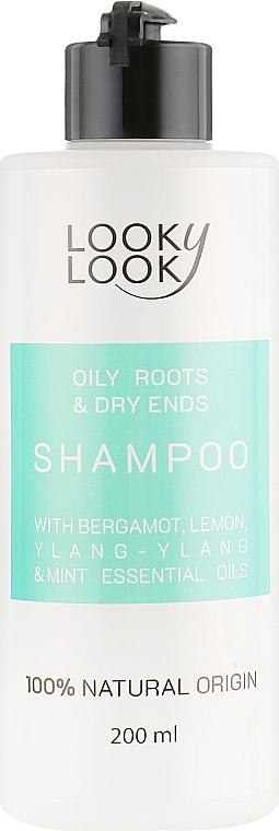 Shampoo for Greasy Hair Roots and Dry Ends - Looky Look Shampoo — photo N1