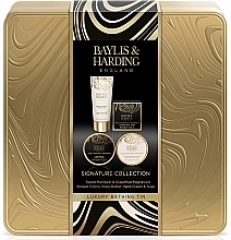 Set - Baylis & Harding Sweet Mandarin & Grapefruit Luxury Bathing Tin Gift Set (sh/cr/50 ml + b/butter/50 ml + h/cr/50 ml + soap/50 g) — photo N1