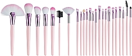 Makeup Brush Set in Pink Case, 24 pcs - King Rose Professional Makeup — photo N30