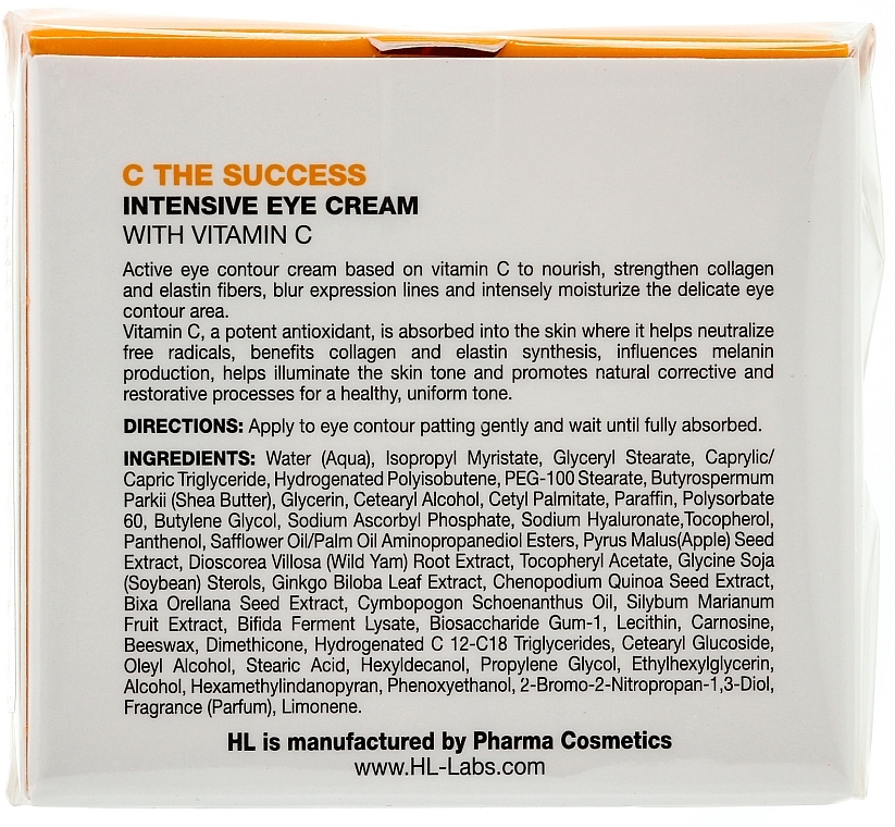 Intensive Lash Cream - Holy Land Cosmetics C the Success Intensive Eye Cream With Vitamin  — photo N2