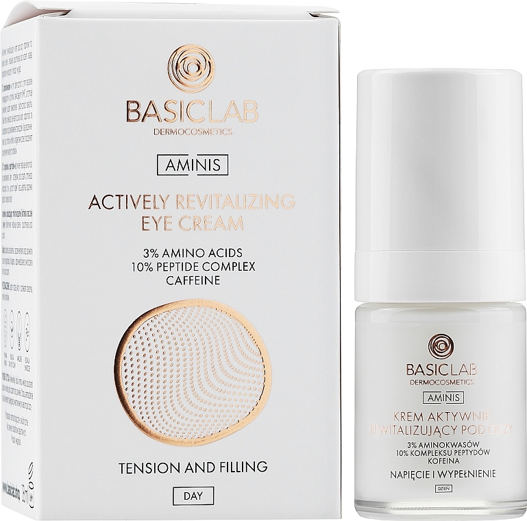 Actively Revitalizing Day Eye Cream - BasicLab Dermocosmetics Aminis Actively Revitalizing Eye Cream Day — photo N7