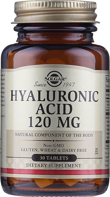 Dietary Supplement "Hyaluronic Acid" 120 mg - Solgar Hyaluronic Acid — photo N3