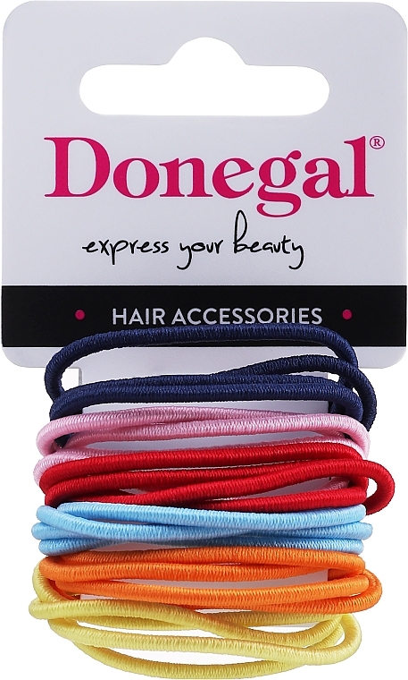 Thin Elastic Hair Bands, FA-9582, 24 pcs - Donegal — photo N1