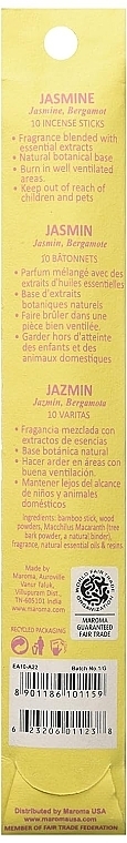 Jasmine Incense Sticks - Maroma Encens d'Auroville Stick Incense Jasmine — photo N4