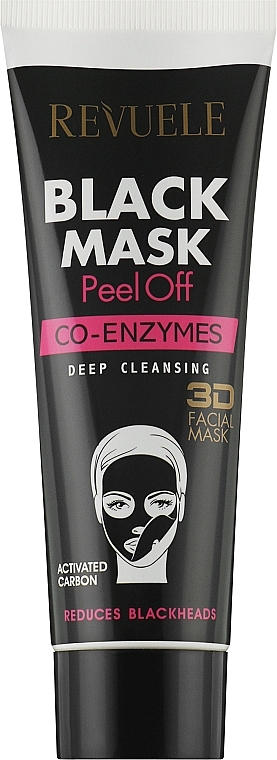 Face Black Mask "Coenzyme Q10" - Revuele Black Mask Peel Off Co-Enzymes — photo N2