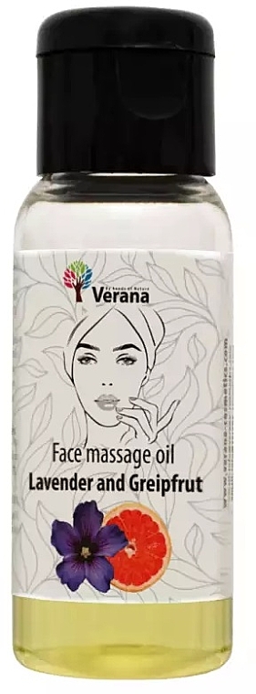 Lavender & Grapefruit Face Massage Oil - Verana Face Massage Oil Lavender & Grapefruit — photo N1