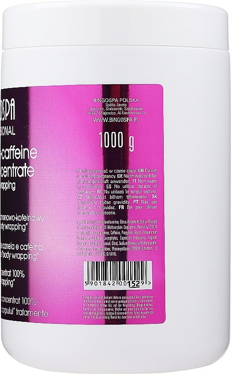 Caffeine & Cinnamon 100% Concentrate for Body Wrap Treatments - BingoSpa Professional — photo N2