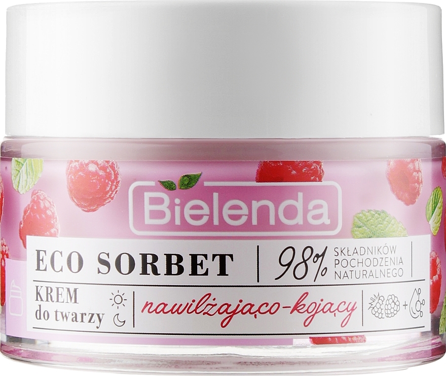 Raspberry Face Cream - Bielenda Eco Sorbet Moisturizing & Soothing Face Cream — photo N2