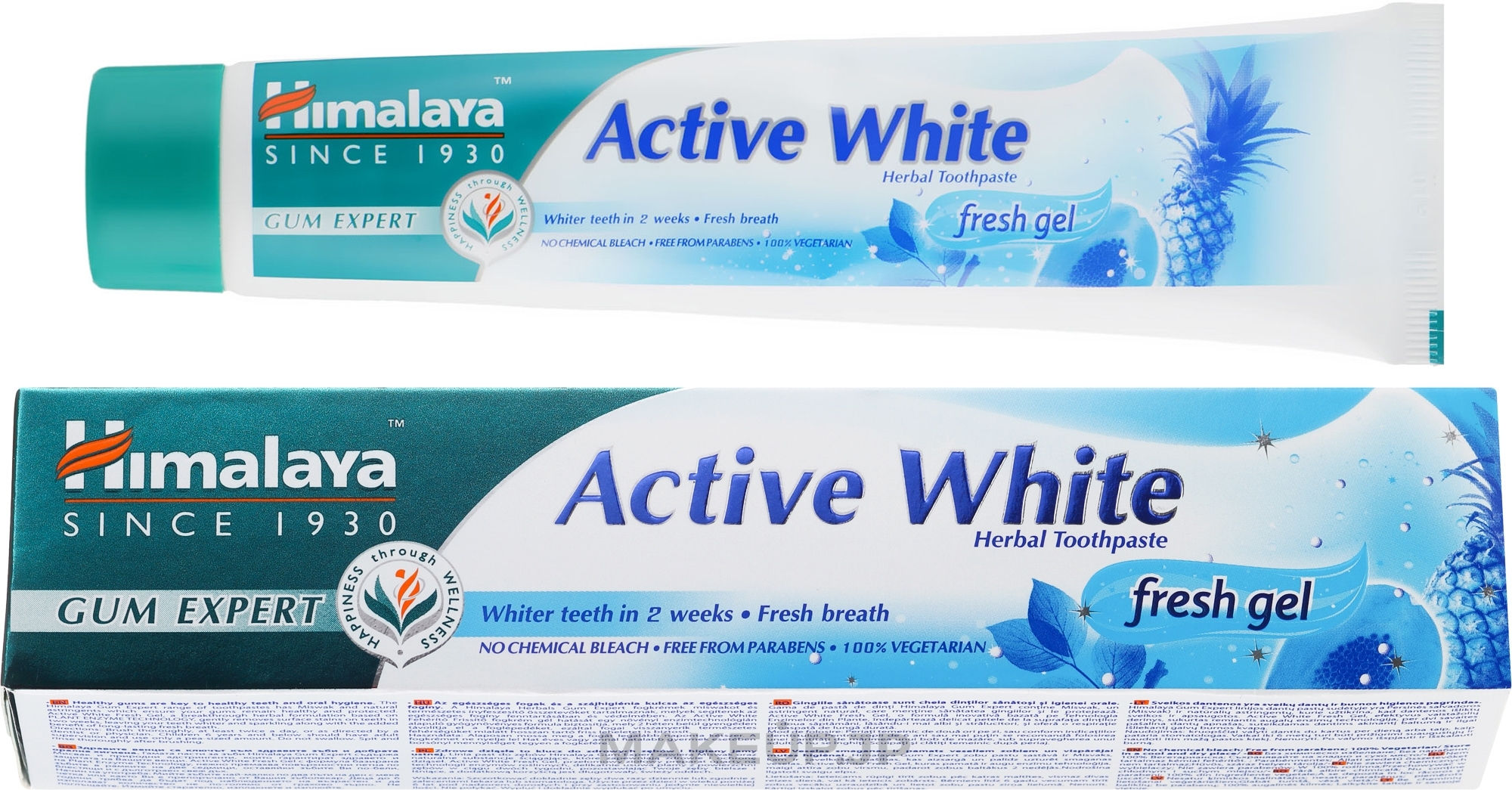 Toothpaste - Himalaya Herbals Active White Fresh Gel  — photo 75 ml