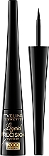 Waterproof Eyeliner - Eveline Cosmetics Liquid Precision Eyeliner 2000 Procent Waterproof — photo N7