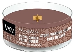 Fragrances, Perfumes, Cosmetics Scented Candle - WoodWick Stone Washed Suede Petite Candle