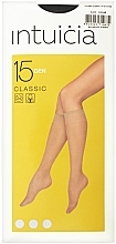 Knee Socks "CLASSIC" 15 Den 2 pairs, black - Intuicia — photo N1