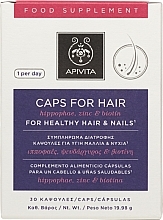 Hair & Nail Capsules - Apivita Caps For Hair Zinc & Biotin — photo N11