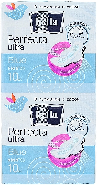 Perfecta Blue Soft Ultra Pads, 2x10pcs - Bella — photo N20