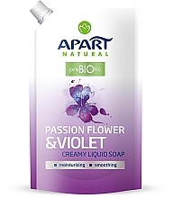 Fragrances, Perfumes, Cosmetics Liquid Cream-Soap 'Passion Flower & Violet' - Apart Natural Passion Flower & Violet Soap (doypack)