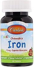 Fragrances, Perfumes, Cosmetics Kids Iron Dietary Supplement with Natural Strawberry Flavor, chewable tablets - Carlson Labs Kid's Chewable Iron