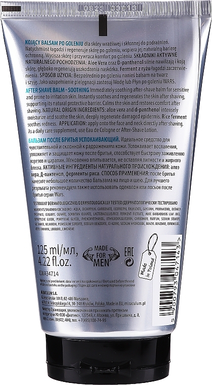 Soothing After Shave Balm - Miraculum Wars Sensitive After Shave Balm — photo N2