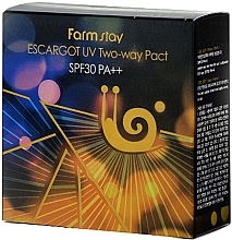 Fragrances, Perfumes, Cosmetics Compact Cream Powder & Refill - FarmStay Escargot UV Two-Way Pact SPF30 PA++