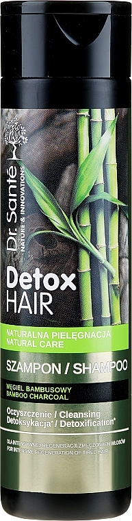 Bamboo Charcoal Shampoo - Dr. Sante Detox Hair — photo N1