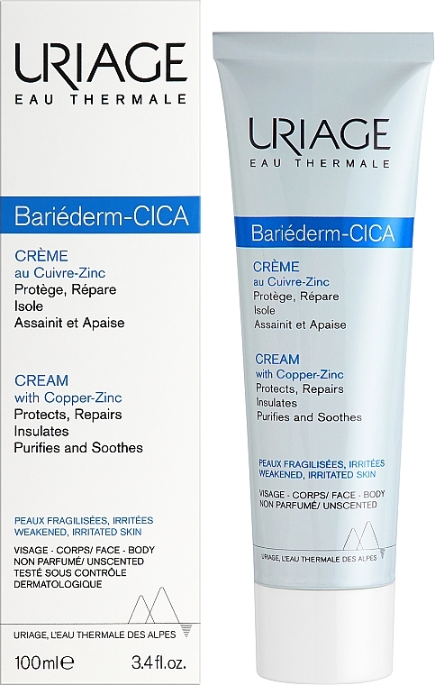 Repairing Cica Cream with Cu-Zn - Uriage Bariederm Repairing Cica-Cream — photo N3