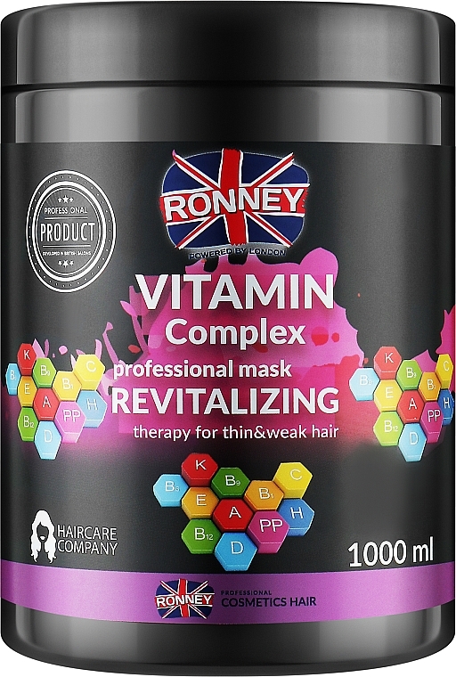 Hair Mask - Ronney Vitamin Complex Revitalizing Therapy Mask — photo N2