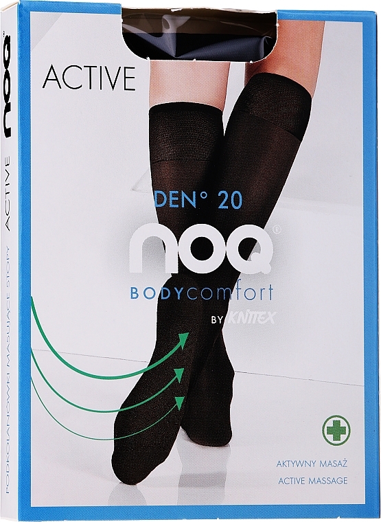 Active Massage Knee-Highs "Active" 20 Den, grafit - Knittex — photo N3