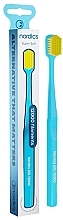 Fragrances, Perfumes, Cosmetics Silk Blue Toothbrush 12000, blue and yellow - Nordics Premium Toothbrus Ultra Soft