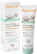 Fragrances, Perfumes, Cosmetics Moisturising Face Cream for Dry & Sensitive Skin - Florame Hydratation Rich Moisturizing Face Cream