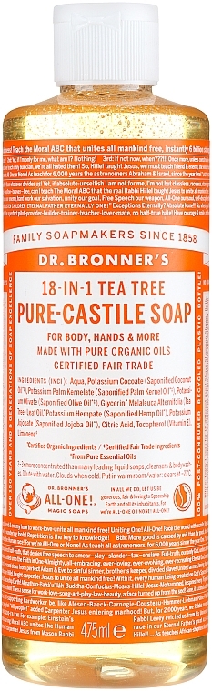 Liquid Soap "Tea Tree" - Dr. Bronner’s 18-in-1 Pure Castile Soap Tea Tree — photo N22