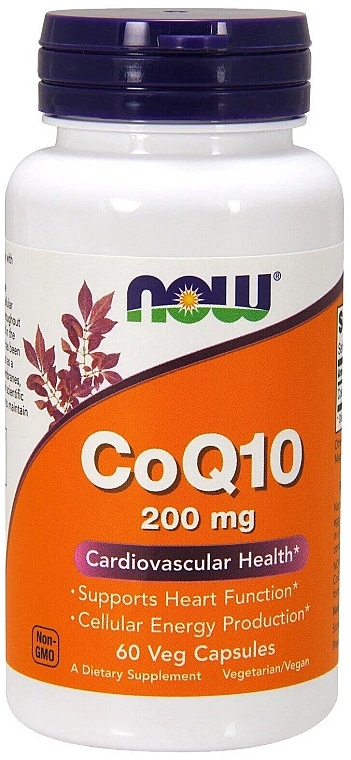 Coenzyme Q10, 200 mg, 60 capsules - Now Foods CoQ10 — photo N1