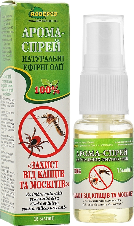 Aroma Spray with Natural Essential Oils "Mite & Mosquito Protection" - Adverso — photo N2