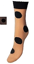 Women Socks with Pattern 'Blob', 20 Den, nero - Knittex — photo N1
