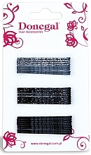 Fragrances, Perfumes, Cosmetics Bobby Pins, FA-5504, black with grey - Donegal