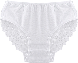 Cotton Panties with Lace 'Figi', white - Moraj — photo N8