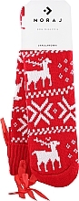 Fragrances, Perfumes, Cosmetics Warm Women Knee-High Socks with Norwegian Pattern, red - Moraj