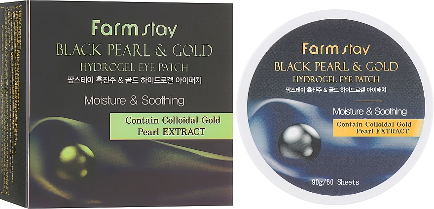 Black Pearl & Gold Hydrogel Eye Patch - FarmStay Black Pearl & Gold Hydrogel Eye Patch — photo N1