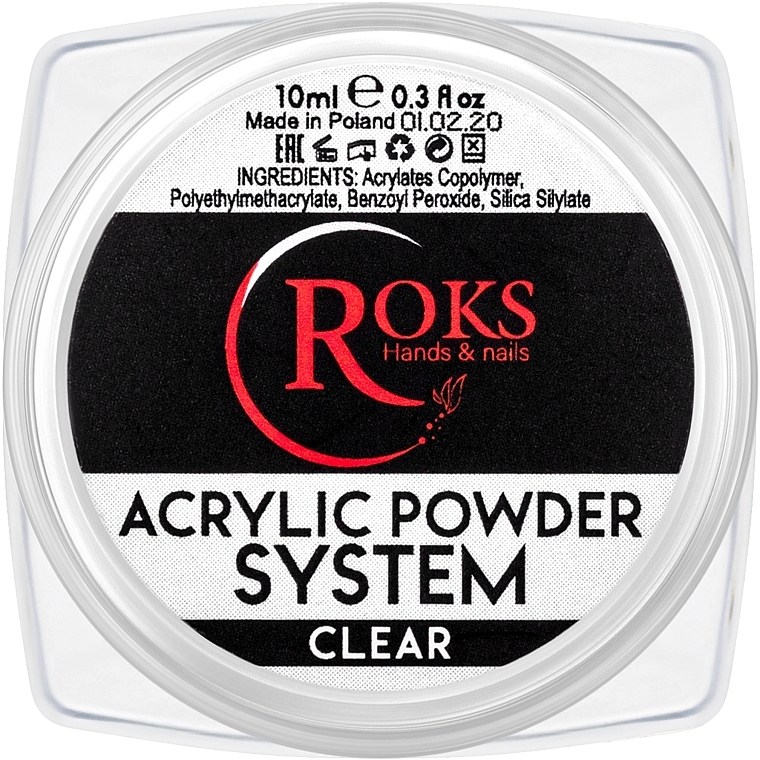 Akrylowy proszek do paznokci - ROKS Nail Sculpting Powder Clear — photo N6