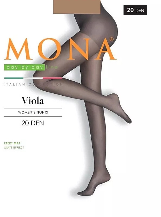 Women Tights 'Viola Matt', 20 den, muscade - MONA — photo N2