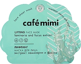 Fragrances, Perfumes, Cosmetics Lifting Face Sheet Mask - Cafe Mimi Lifting Face Mask Laminaria and Fucus Extract