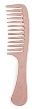 Comb with Handle, biodegradable, pink - IDC Institute Eco All Purpose Comb — photo N1