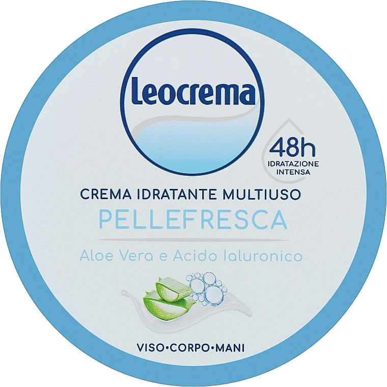 Aloe Vera Body Cream - Leocrema Cream Face Body Hands With Aloe Vera and Hyaluronic Acid — photo N1