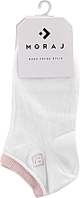 Socks, white with a pink insert - Moraj — photo N1